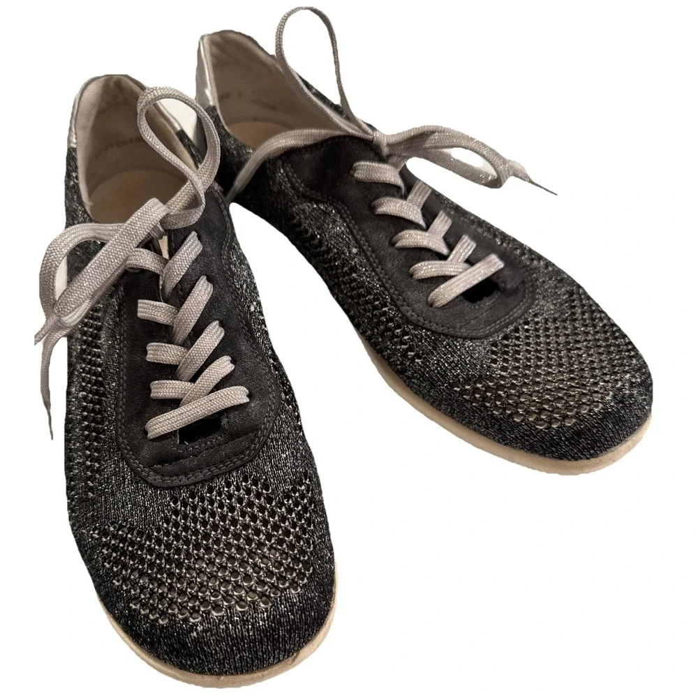 Remonte Soft Knit Sneakers Women Sz 7 Gray Comfort Walking Casual Coastal Chic